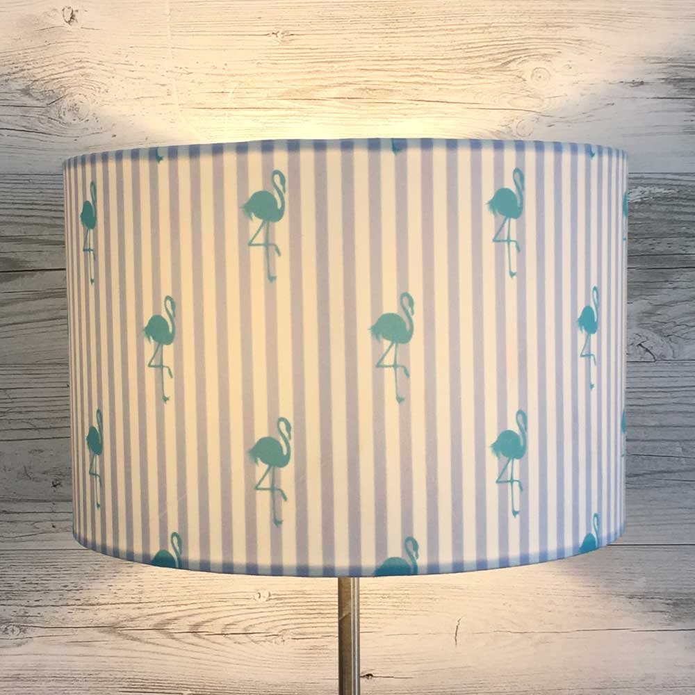 STRIPED FLAMINGO LAMPSHADE